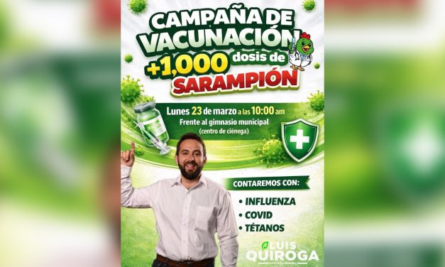 LUIS QUIROGA HABILITA PUNTO DE VACUNACIÓN EN CIÉNEGA DE FLORES CON MÁS DE MIL DOSIS DISPONIBLES
