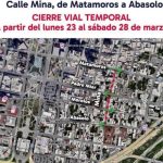 CIERRA MONTERREY CALLE MINA DESDE HOY POR OBRAS EN BARRIO ANTIGUO