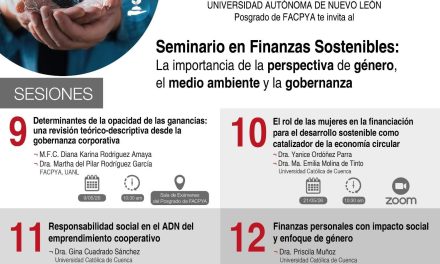 FACPYA IMPULSA SEMINARIO EN FINANZAS SOSTENIBLES CON ENFOQUE DE GÉNERO Y GOBERNANZA