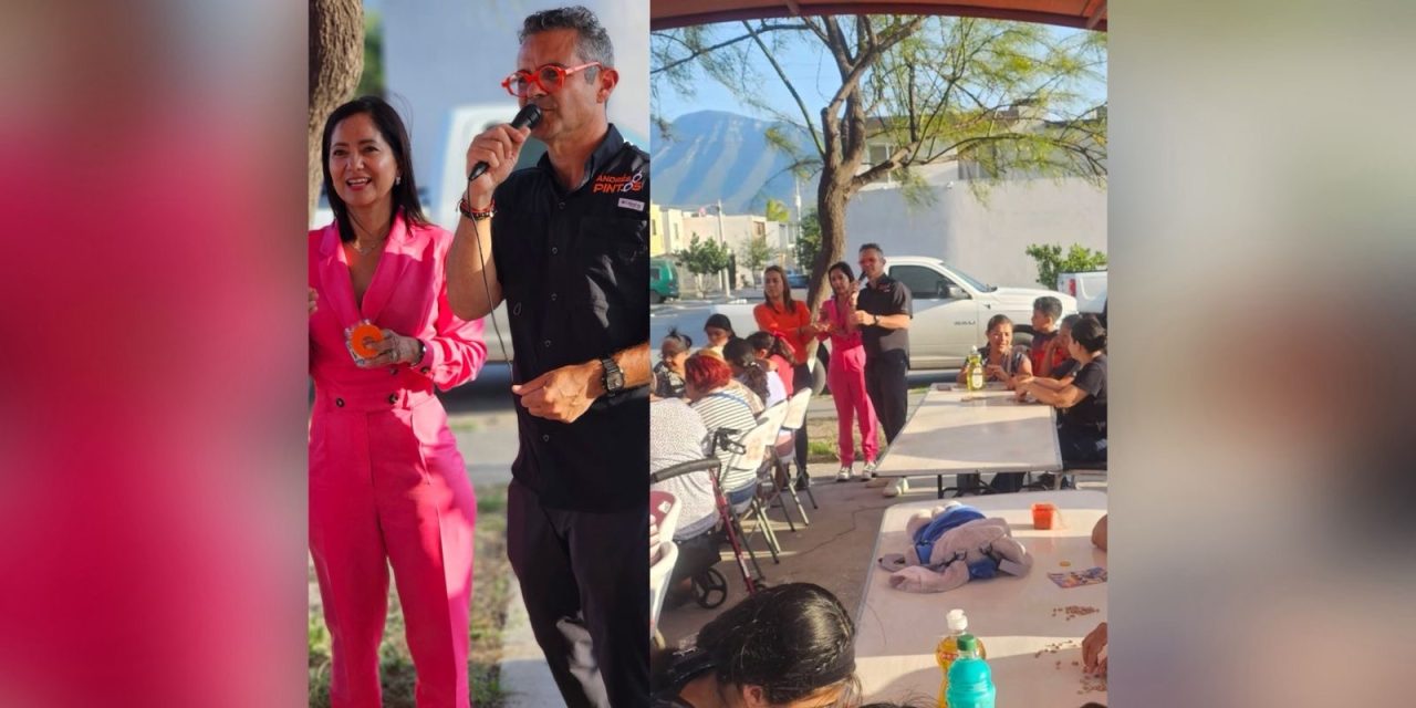 PENÉLOPE LÓPEZ Y ANDRÉS PINTOS CONVIVEN CON VECINOS DE GARCÍA EN JORNADA COMUNITARIA