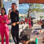 PENÉLOPE LÓPEZ Y ANDRÉS PINTOS CONVIVEN CON VECINOS DE GARCÍA EN JORNADA COMUNITARIA