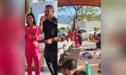 PENÉLOPE LÓPEZ Y ANDRÉS PINTOS CONVIVEN CON VECINOS DE GARCÍA EN JORNADA COMUNITARIA