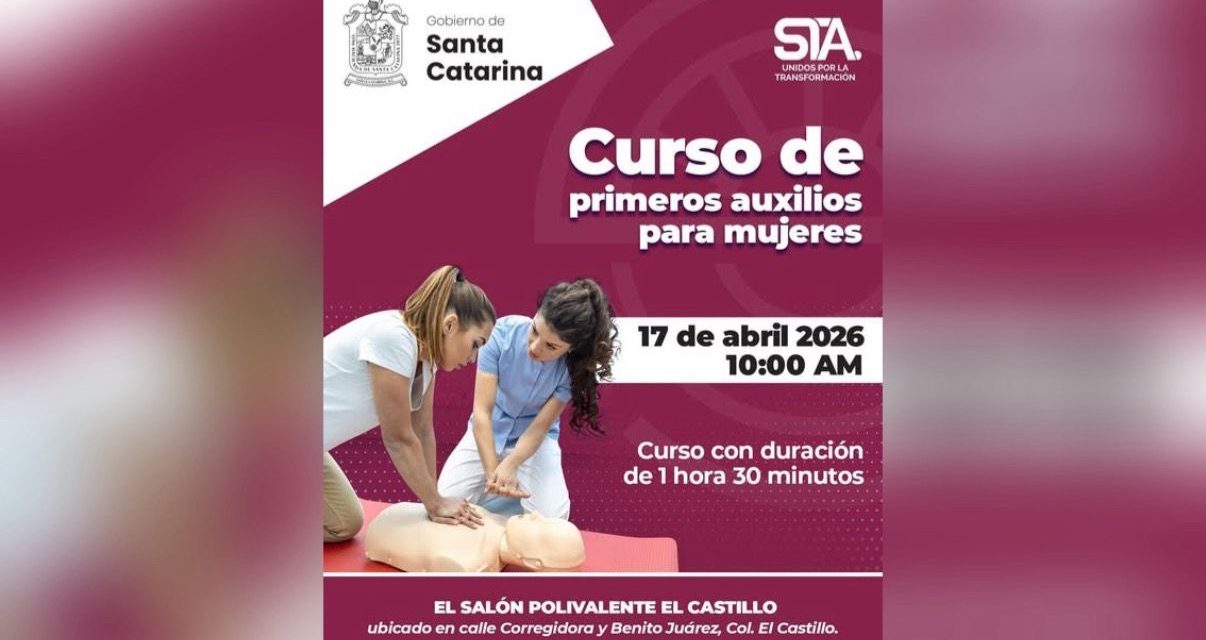 JESÚS NAVA IMPULSA CURSO DE PRIMEROS AUXILIOS PARA MUJERES EN SANTA CATARINA