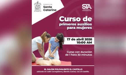 JESÚS NAVA IMPULSA CURSO DE PRIMEROS AUXILIOS PARA MUJERES EN SANTA CATARINA