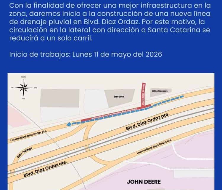 MAURICIO FARAH BLINDA SAN PEDRO ANTE LAS LLUVIAS: ARRANCAN OBRAS PLUVIALES EN DÍAZ ORDAZ