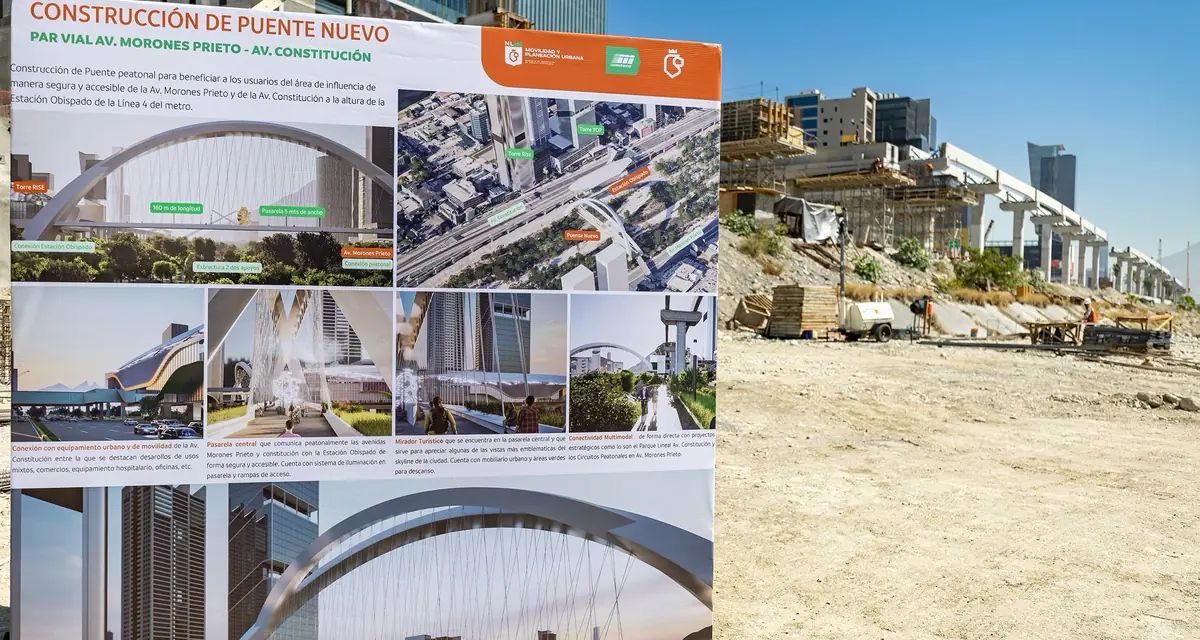 EL “PUENTE DE LA VIRGEN AVANZA EN EL RÍO SANTA CATARINA, ¿ESTE SI TERMINARÁ A TIEMPO? O ¿VEREMOS PRIMERO LA PLACA QUE EL CONCRETO?