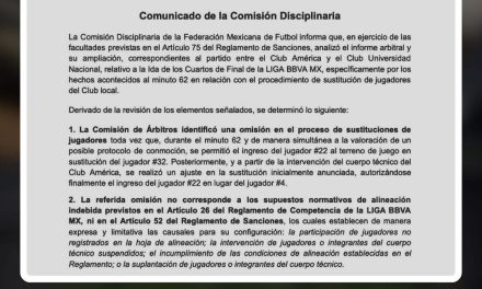 VOLVIERON A ELEGIR EL SILENCIO SOBRE EL PRECEDENTE; FMF VUELVE A FAVORECER AL AMÉRICA Y SOLO APLICA MULTA