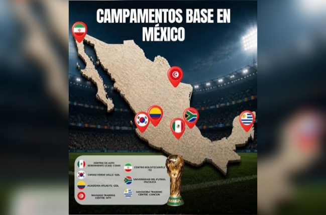 MÉXICO SERÁ CASA DE SEIS SELECCIONES EN EL MUNDIAL 2026, REVELA FIFA