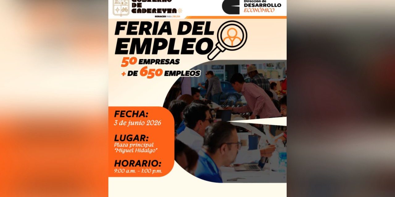 CARLOS RODRÍGUEZ “EL CUATE” INVITA A FERIA DEL EMPLEO EN CADEREYTA