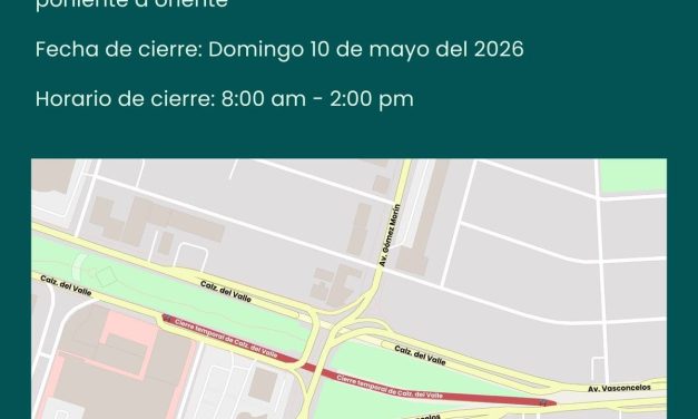 ¡ATENCIÓN! CERRARÁN TEMPORALMENTE ESTE DOMINGO CALZADA DEL VALLE POR OBRAS VIALES