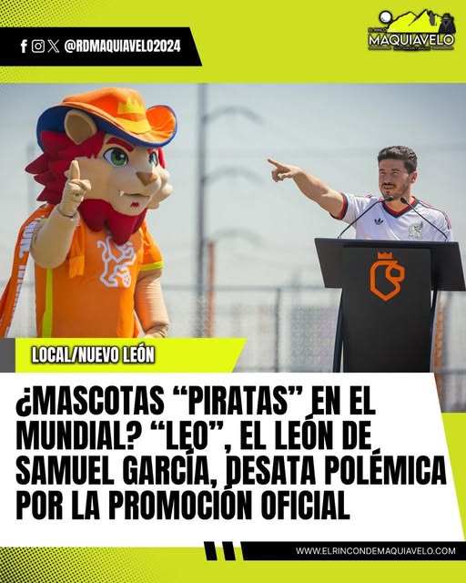 ¿MASCOTAS “PIRATAS” EN EL MUNDIAL? “LEO”, EL LEÓN DE SAMUEL GARCÍA, DESATA POLÉMICA POR LA PROMOCIÓN OFICIAL