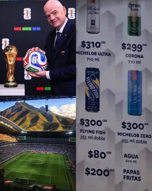 DEBUT MUNDIALISTA EN ESTADIO MONTERREY CON CERVEZA DE 310 Y AGUA DE 80 PESOS