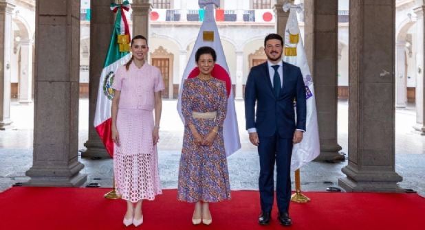 PALACIO FE CANTERA RECIBE A LA PRINCESA HISAKO DE TAKAMADO EN LA ANTESALA DEL JAPÓN VS TÚNEZ