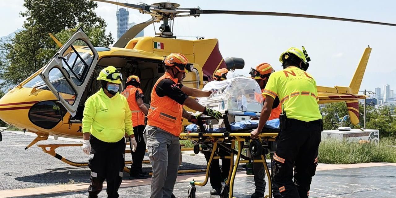 PROTECCIÓN CIVIL REALIZA TRASLADO AÉREO DE EMERGENCIA Y SALVA A RECIÉN NACIDO