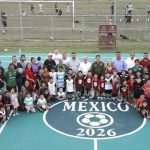 MANUEL MEZA Y FELIPE CANALES ENTREGAN DOS CANCHAS MULTIPROPÓSITO EN ESCOBEDO CON RESPALDO FEDERAL