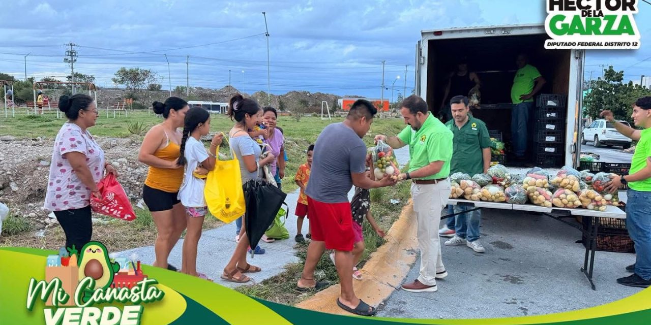 HÉCTOR DE LA GARZA LLEVA APOYO ALIMENTARIO A FAMILIAS DE JUÁREZ CON “MI CANASTA VERDE”
