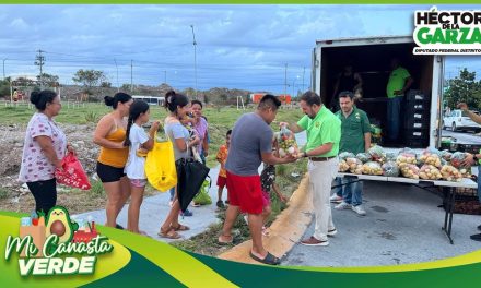 HÉCTOR DE LA GARZA LLEVA APOYO ALIMENTARIO A FAMILIAS DE JUÁREZ CON “MI CANASTA VERDE”