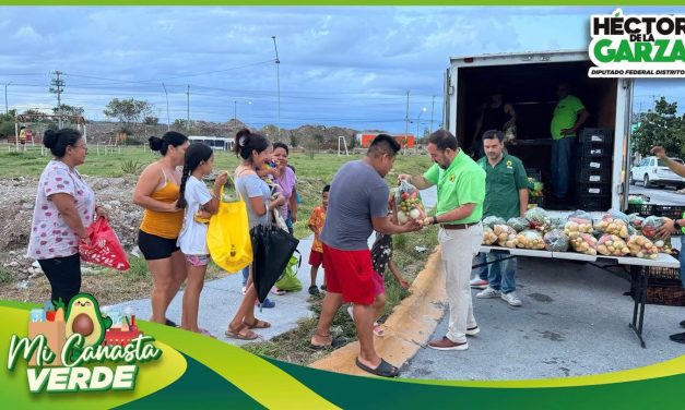 HÉCTOR DE LA GARZA LLEVA APOYO ALIMENTARIO A FAMILIAS DE JUÁREZ CON “MI CANASTA VERDE”