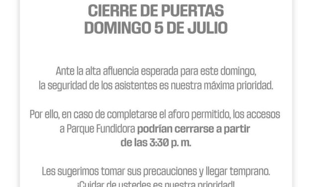 GOBIERNO INFORMA CIERRE TEMPRANO EN FAN FEST Y PIDE LLEGAR ANTES DE LAS 15:30