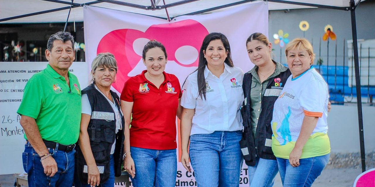 PAULINA VIGIL DE SALAZAR LLEVA APOYOS ALIMENTARIOS A FAMILIAS DE LA COLONIA RAÚL CABALLERO