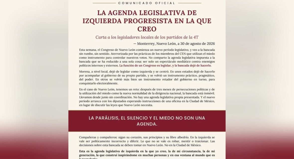 Rodrigo Montemayor: ¡Morena aterroriza desde CDMX!