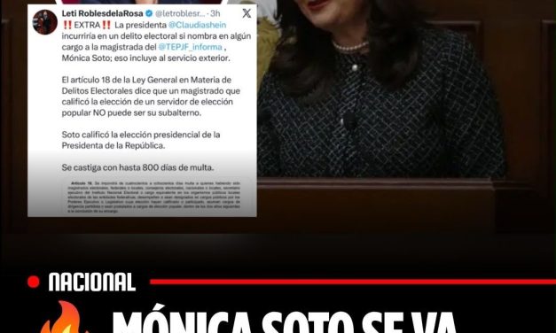 MÓNICA SOTO SE VA… ¿PERO A DÓNDE PUEDE IR?