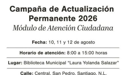 DAVID DE LA PEÑA ACERCA SERVICIOS MUNICIPALES CON CAMPAÑA DE ACTUALIZACIÓN PERMANENTE EN SANTIAGO