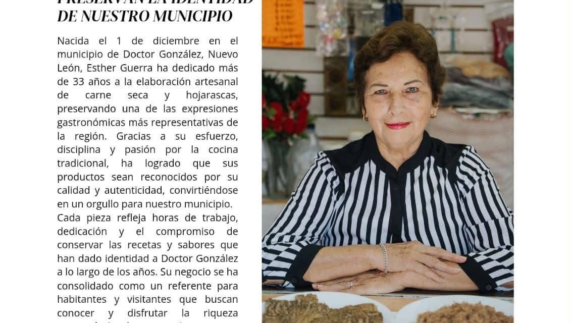 ALEJANDRO GONZÁLEZ RECONOCE A ESTHER GUERRA GUTIÉRREZ COMO PERSONAJE DE LA CULTURA REGIONAL EN DOCTOR GONZÁLEZ