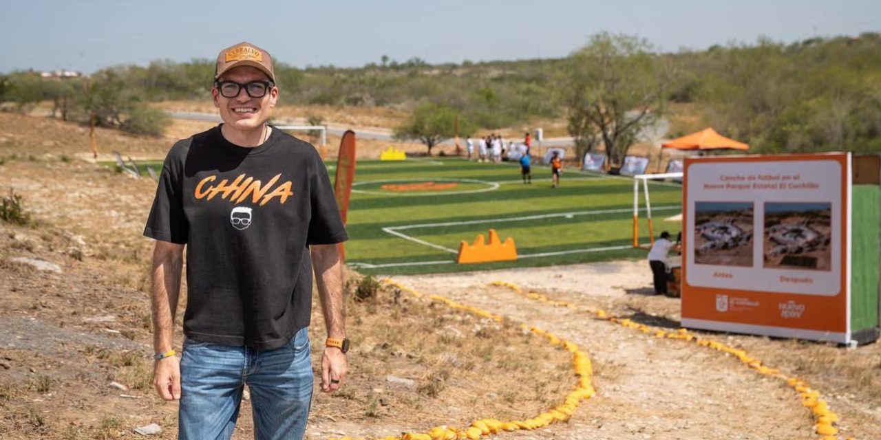 BALTAZAR MARTÍNEZ RÍOS INAUGURA NUEVA CANCHA DE FUTBOL EN EL PARQUE EL CUCHILLO, EN CHINA