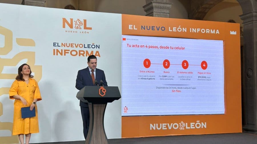 NUEVO LEÓN FACILITA TRÁMITES DEL REGISTRO CIVIL CON ACTAS EN LÍNEA