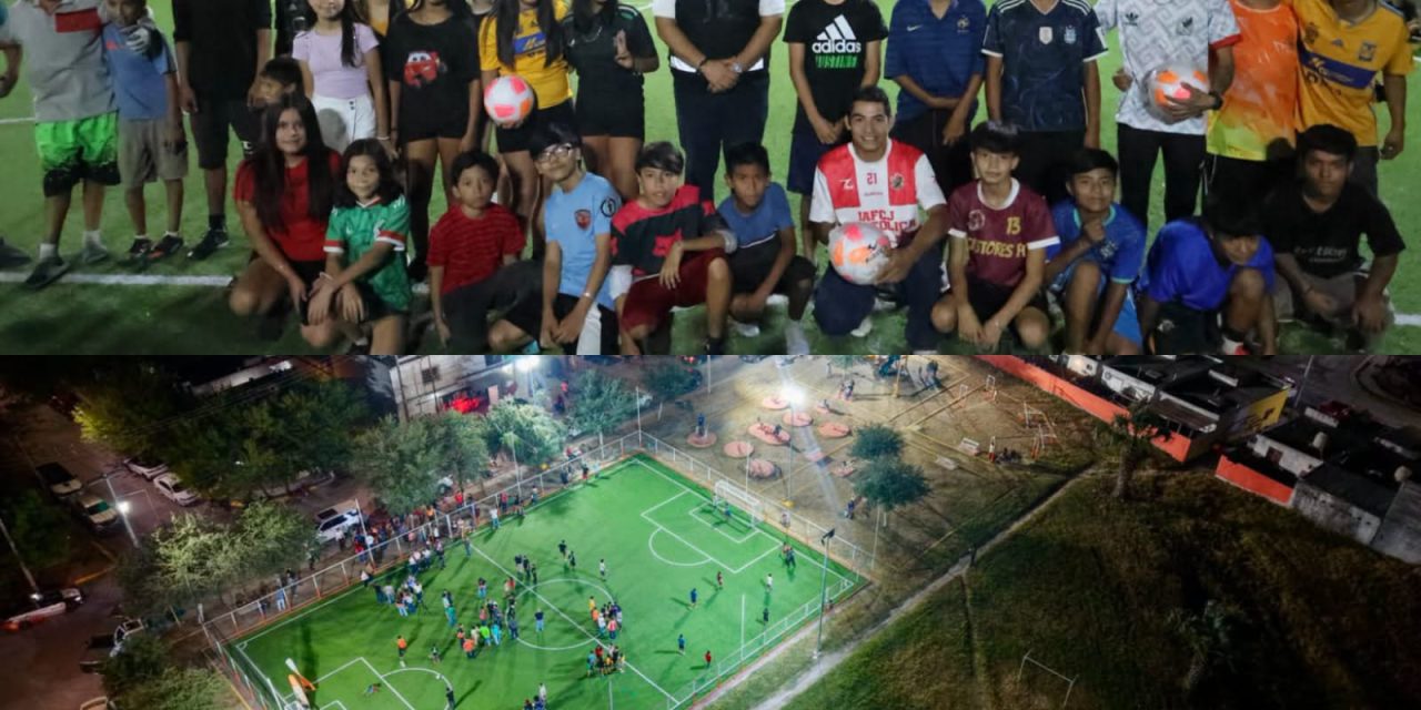 CARLOS RODRÍGUEZ “EL CUATE” ENTREGA PARQUE RENOVADO Y NUEVA CANCHA EN JARDINES