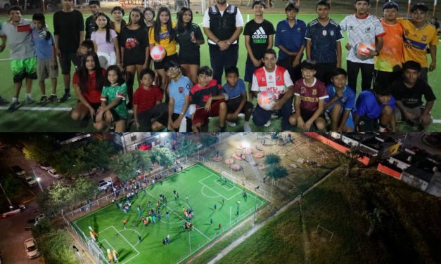 CARLOS RODRÍGUEZ “EL CUATE” ENTREGA PARQUE RENOVADO Y NUEVA CANCHA EN JARDINES