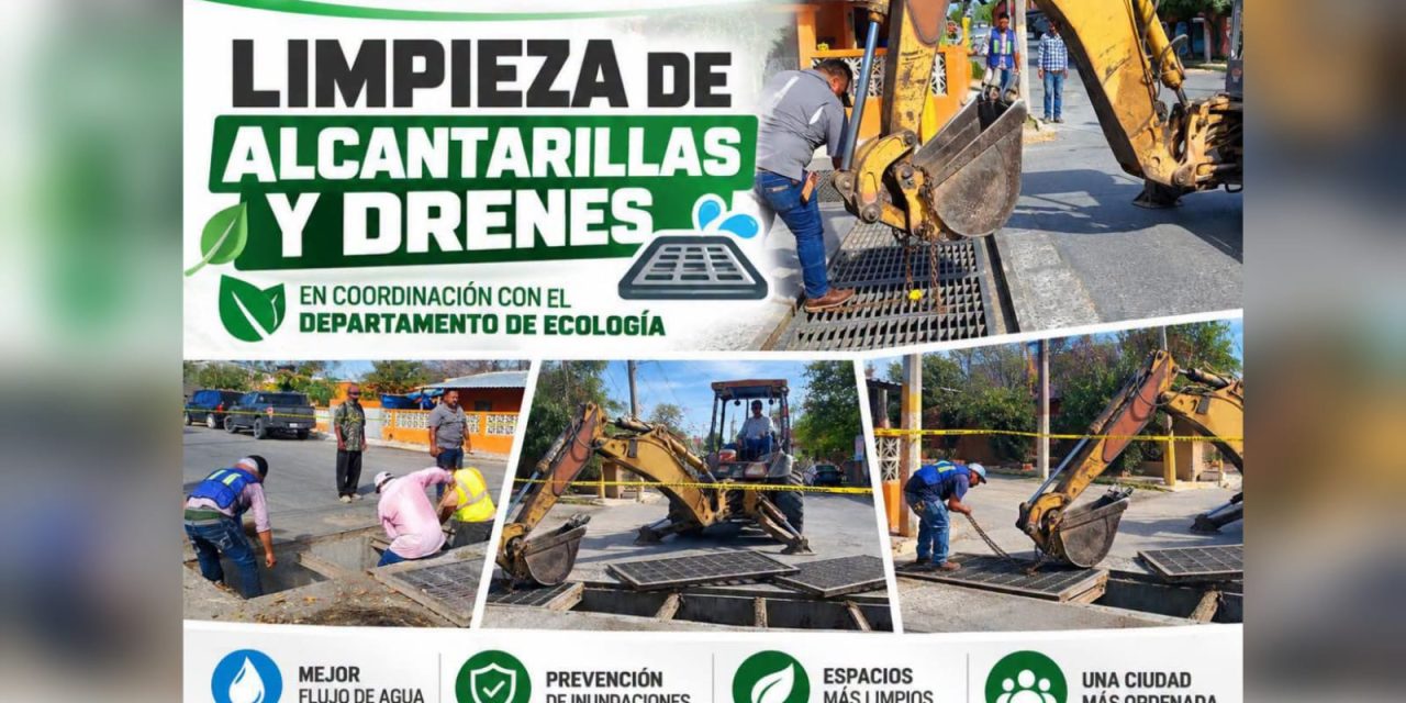 JUAN MANUEL MORTON COORDINA LIMPIEZA DE ALCANTARILLAS Y DRENES EN ANÁHUAC