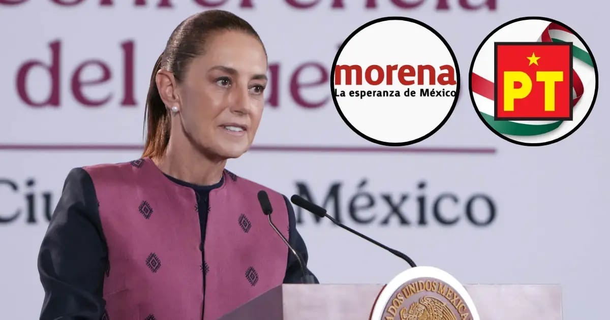 CLAUDIA SHEINBAUM MARCA DISTANCIA ANTE DIFERENCIAS ENTRE MORENA Y PT