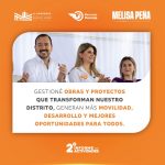 MELISSA PEÑA DESTACA DOS AÑOS DE RESULTADOS Y GESTIONES PARA SU DISTRITO