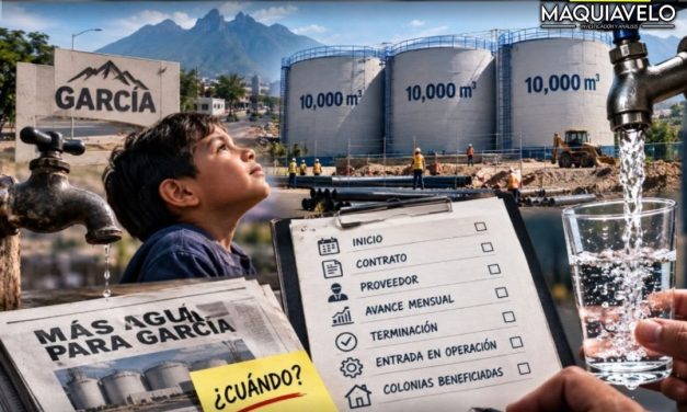 GARCÍA YA ESCUCHÓ MUCHAS VECES QUE AHORA SÍ TENDRÁ AGUA, TRES TANQUES DE 10 MIL METROS CÚBICOS SUENAN MUY BIEN… LO QUE NECESITAN LOS VECINOS ES UNA FECHA