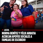 NORMA BENÍTEZ Y FÉLIX ARRATIA ACERCAN APOYOS SOCIALES A FAMILIAS DE ESCOBEDO