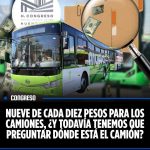NUEVE DE CADA DIEZ PESOS PARA LOS CAMIONES, ¿Y TODAVÍA TENEMOS QUE PREGUNTAR DÓNDE ESTÁ EL CAMIÓN?