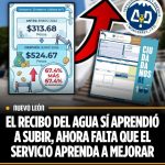 EL RECIBO DEL AGUA SÍ APRENDIÓ A SUBIR, AHORA FALTA QUE EL SERVICIO APRENDA A MEJORAR