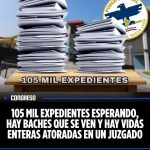 105 MIL EXPEDIENTES ESPERANDO: HAY BACHES QUE SE VEN… Y HAY VIDAS ENTERAS ATORADAS EN UN JUZGADO