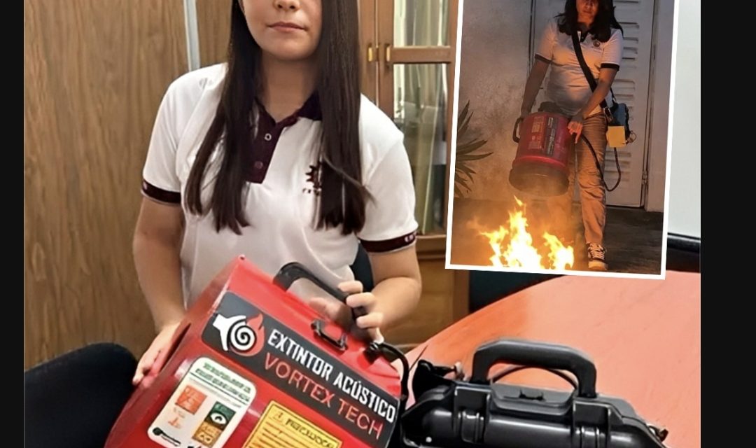 ÁNGELA KARIME VENEGAS, ESTUDIANTE MEXICANA CREA EXTINTOR ACÚSTICO QUE APAGA EL FUEGO EN SEGUNDOS