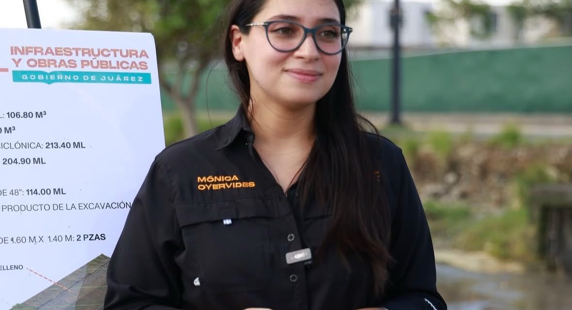 MÓNICA OYERVIDES SUPERVISA DRENAJE PLUVIAL EN VILLA DEL REAL PARA EVITAR ENCHARCAMIENTOS EN JUÁREZ