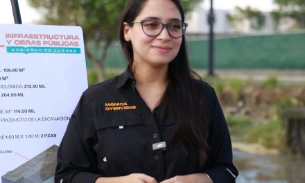 MÓNICA OYERVIDES SUPERVISA DRENAJE PLUVIAL EN VILLA DEL REAL PARA EVITAR ENCHARCAMIENTOS EN JUÁREZ