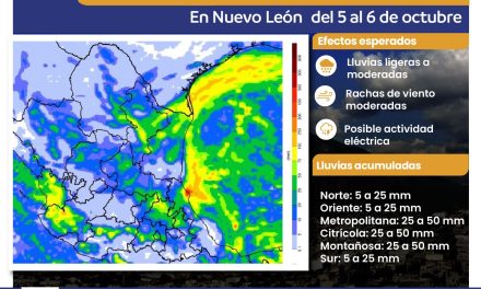 PROTECCIÓN CIVIL ALERTA POR LLUVIAS Y CHUBASCOS EN NUEVO LEÓN