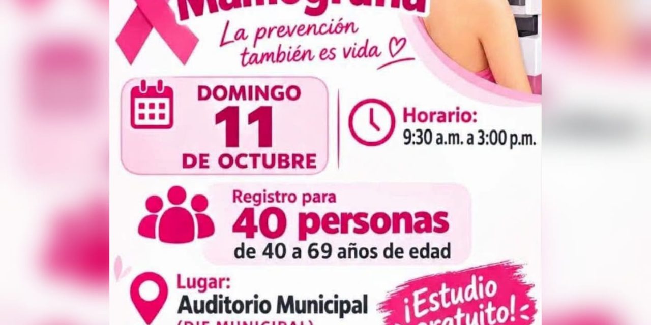BALTAZAR MARTÍNEZ MONTEMAYOR ANUNCIA MASTOGRAFÍAS GRATUITAS PARA MUJERES DE 40 A 69 AÑOS EN CERRALVO