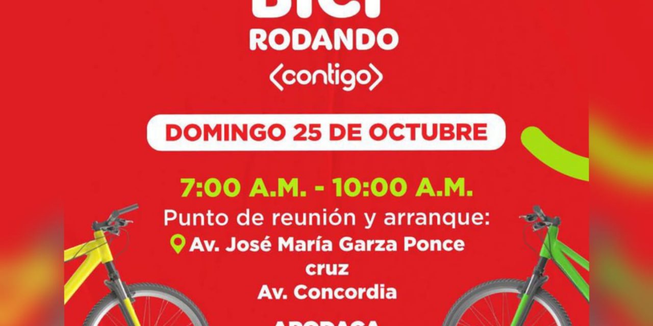 CÉSAR GARZA ARREDONDO INVITA A FAMILIAS DE APODACA A PARTICIPAR EN LA RODADA “BICI RODANDO CONTIGO”