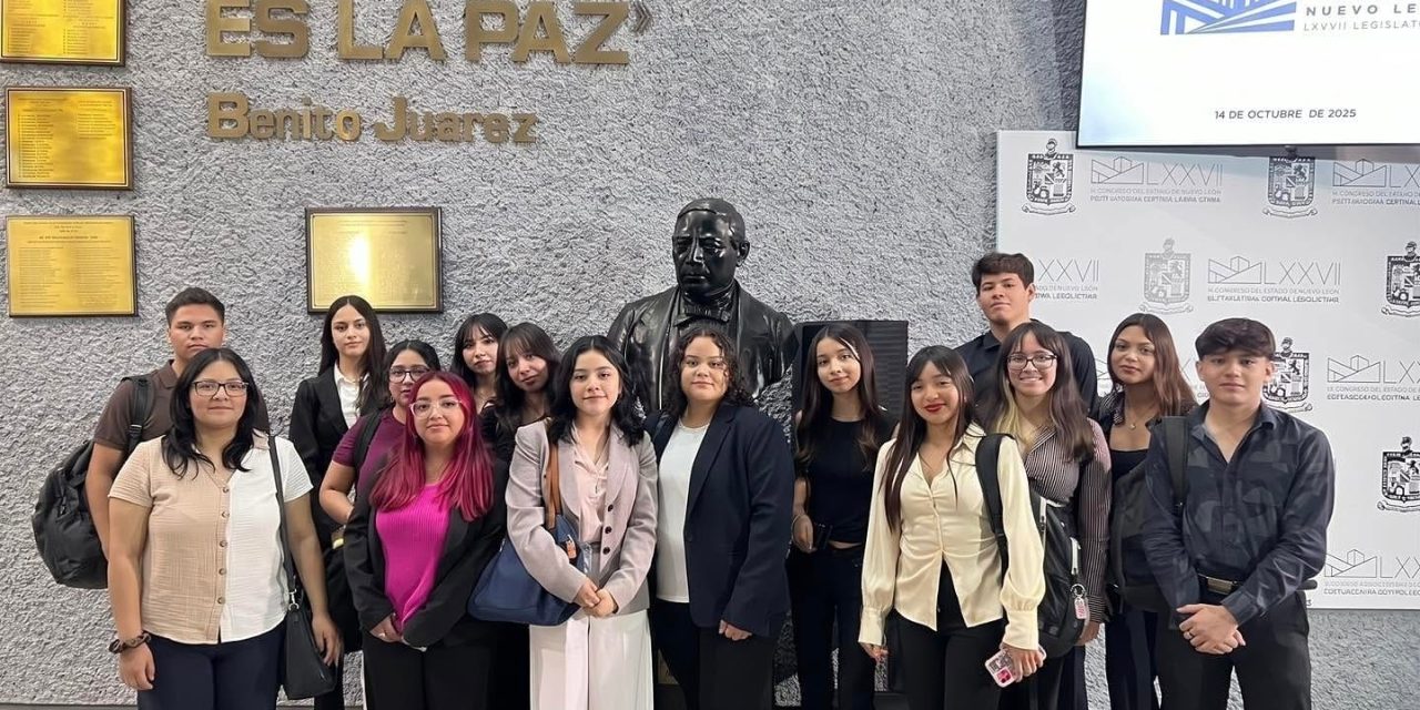 DAVID CASTILLO DESTACA VISITA DE ESTUDIANTES DE FACDYC AL CONGRESO DE NUEVO LEÓN