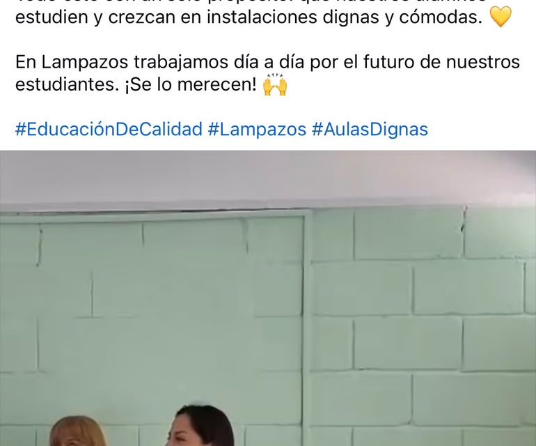 ADRIANA MARTÍNEZ MEJORA INSTALACIONES DE SECUNDARIA EN LAMPAZOS.