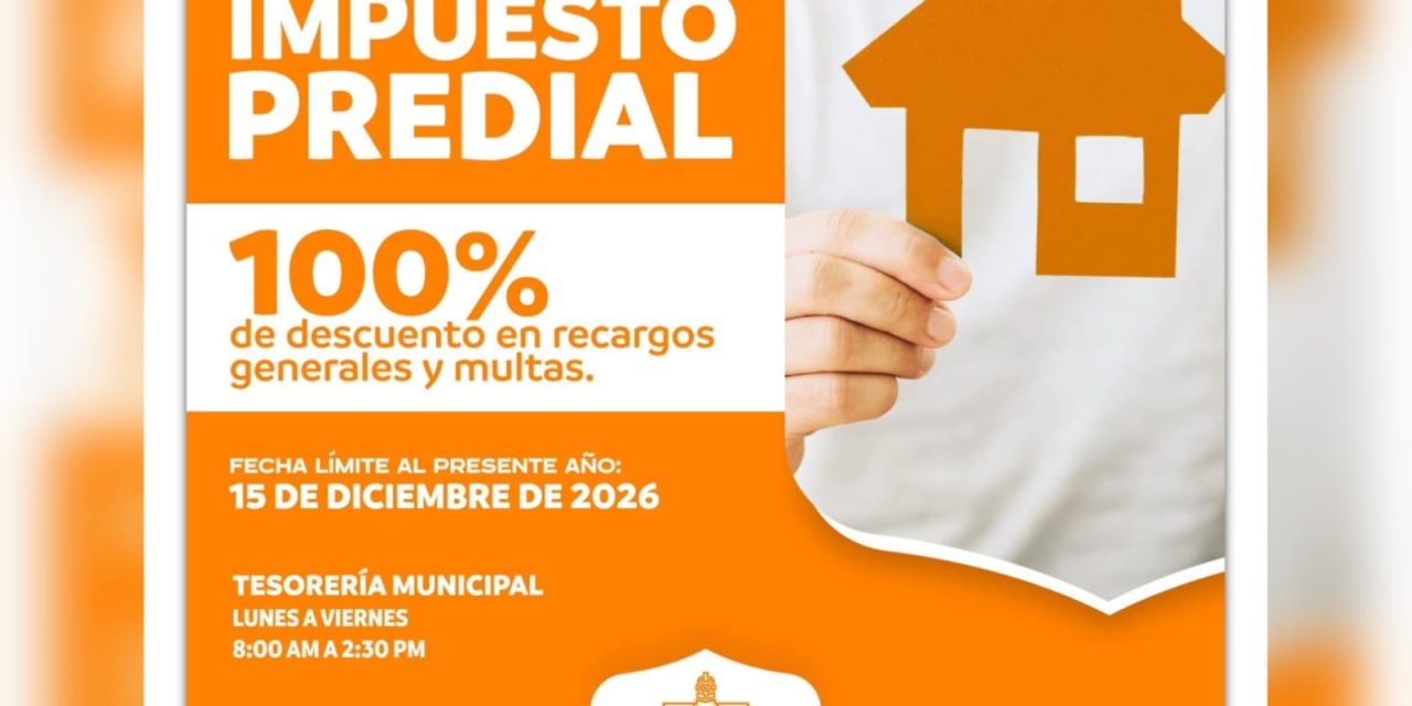 DAVID SÁNCHEZ INVITA A APROVECHAR DESCUENTOS EN RECARGOS Y MULTAS DEL IMPUESTO PREDIAL EN GENERAL TERÁN