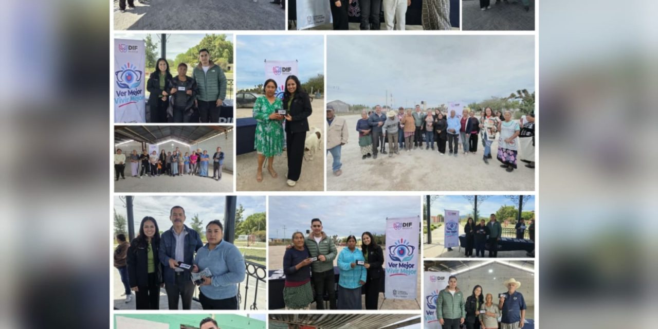ALEJANDRA RAMÍREZ ACERCA APOYOS DE SALUD VISUAL A FAMILIAS DE GALEANA